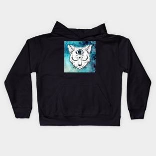 The third eye of the cat Kids Hoodie